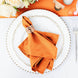 Orange Napkins with Hemmed Edges, Reusable Polyester Dinner Linen Napkins - 17"x17"