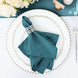 Peacock Teal Cloth Napkins with Hemmed Edges, Reusable Polyester Dinner Linen Napkins - 17"x17"