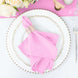 Pink Napkins with Hemmed Edges, Reusable Polyester Dinner Linen Napkins - 17"x17"