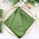 5 Pack | Olive Green Premium Sheen Finish Velvet Cloth Dinner Napkins - 20x20inch