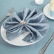 5 Pack | Dusty Blue Seamless Satin Cloth Dinner Napkins, Wrinkle Resistant