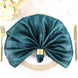 5 Pack | Peacock Teal Seamless Satin Cloth Dinner Napkins, Wrinkle Resistant
