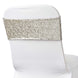 5 pack | 6x15 Silver Sequin Spandex Chair Sash