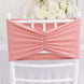 5 Pack Dusty Rose Wide Ruffled Fitted Spandex Chair Sash Band