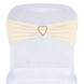 5 Pack | Beige Spandex Stretch Chair Sashes | 5x12inch