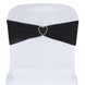 5pc x Chair Sash Spandex - Black