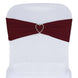 5pc x Chair Sash Spandex - Burgundy