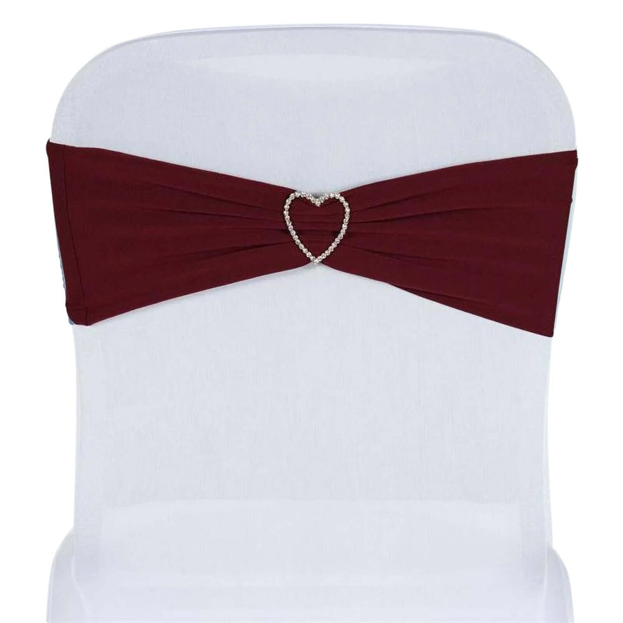5pc x Chair Sash Spandex - Burgundy