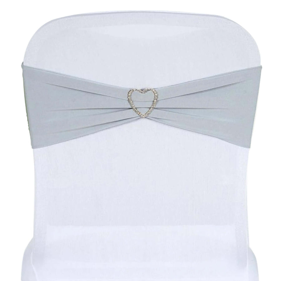 5pc x Chair Sash Spandex - Silver
