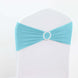 5 pack | 5"x14" Turquoise Spandex Stretch Chair Sash with Silver Diamond Ring Slide Buckle