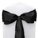 Pack of 5 | Accordion Crinkle Taffeta Chair Sashes - Black