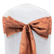 5 Pack Terracotta (Rust) Accordion Crinkle Taffeta Chair Sashes#whtbkgd