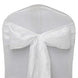 Pack of 5 | Accordion Crinkle Taffeta Chair Sashes - White#whtbkgd