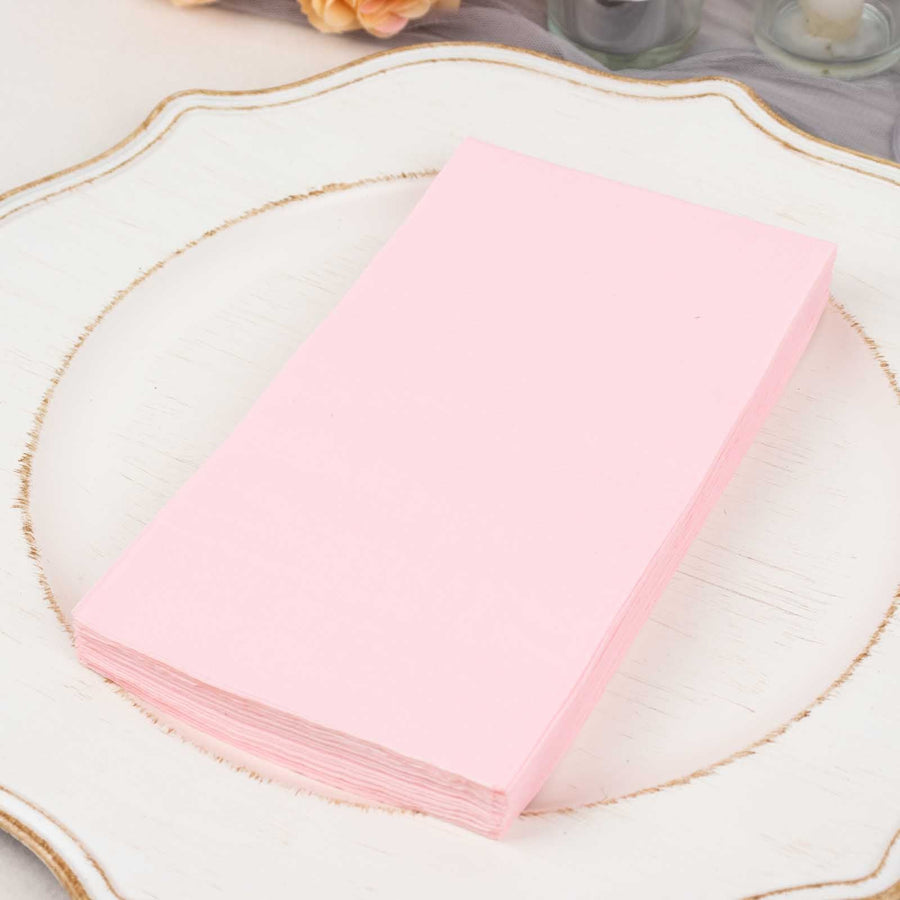 50 Pack 2 Ply Soft Pink Wedding Reception Dinner Paper Napkins, Cocktail Beverage