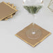 50 Pack Natural Disposable Cocktail Napkins with Gold Foil Edge