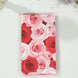 50 Pack Red Pink Rose Floral Design Disposable Paper Napkins Soft 2-Ply Elegant Floral Garden Dinner