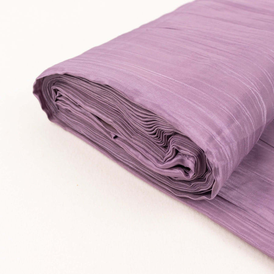 54inch x 10 Yards Violet Amethyst Accordion Crinkle Taffeta Fabric Bolt