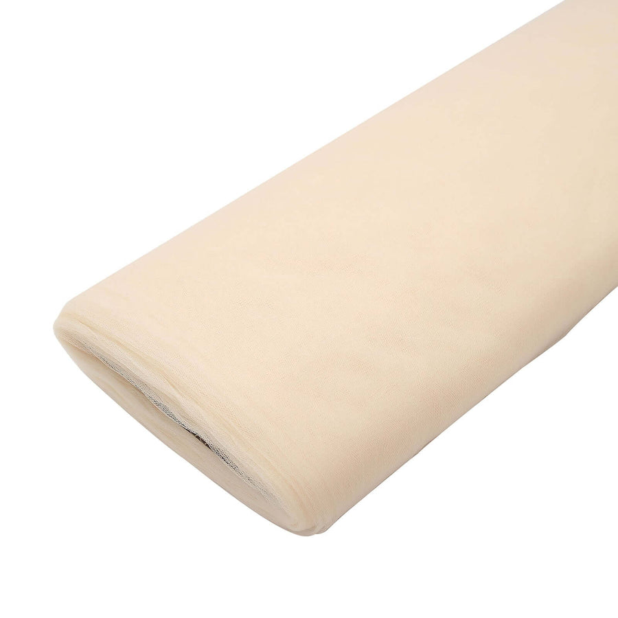 54inch x40 Yards Ivory Tulle Fabric Bolt, DIY Crafts Sheer Fabric Roll