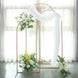 5ft Gold Metal Wedding Arch Chiara Backdrop Stand Floral Display Frame With Round Top