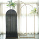 5ft Matte Black Spandex Fitted Wedding Arch Cover For Round Top Chiara Backdrop Stand