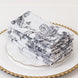 5-Pack French Toile Polyester Cloth Napkins – 17"x17" Black and White Reusable Table Napkins