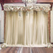 Beige Sheer Backdrop Drape – 5ft x 14ft Wedding Arch & Ceiling Decor Panel, Wrinkle-Resistant