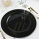 6 Pack | 13Inch Black Round Acrylic Plastic Charger Plates, Dinner Party Table Decor
