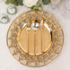 6 Pack Metallic Gold Acrylic Plastic Charger Plates With Semi Circle Hollow Out Rim