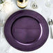6 Pack 13inch Beaded Purple Acrylic Charger Plate, Plastic Round Dinner Charger