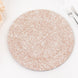 6 Pack Rose Gold Glitter Acrylic Charger Plates with Abstract Lines Pattern