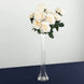 6 Pack Clear Heavy Duty Glass Eiffel Tower Vases with Round Base, 16inch Tall Skinny Flower Bud Vase
