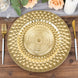 6 Pack | 13inch Shiny Gold Diamond Pattern Plastic Charger Plates