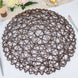 6 Pack | 15inch Chocolate Brown Paper Fiber Woven Placemats, Round Table Mats