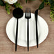 60 Pack Plastic Silverware Set, Black Heavy Duty Disposable Sleek Utensil Cutlery