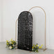 6ft Sparkly Black Big Payette Sequin Fitted Wedding Arch Cover for Round Top Chiara Backdrop