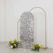 6ft Sparkly Silver Big Payette Sequin Fitted Wedding Arch Cover for Round