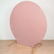 7.5ft Matte Dusty Rose Round Spandex Fit Wedding Backdrop Stand Cover