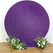 7.5ft Purple Metallic Shimmer Tinsel Spandex Round Backdrop, 2-Sided Wedding Arch Cover