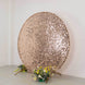 7.5ft Sparkly Rose Gold Big Payette Sequin Single Sided Wedding Arch Cover for Round