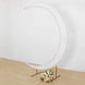 7.5ft White Spandex Crescent Moon Wedding Arch Cover, Chiara Backdrop Stand Cover
