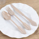 72 Pack Taupe Plastic Silverware Set in Baroque Style, Heavy Duty Disposable Forks