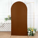 7ft Cinnamon Brown Spandex Fitted Wedding Arch Cover