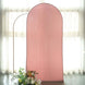 7ft Matte Dusty Rose Spandex Fitted Chiara Backdrop Stand Cover For Round Top Wedding Arch