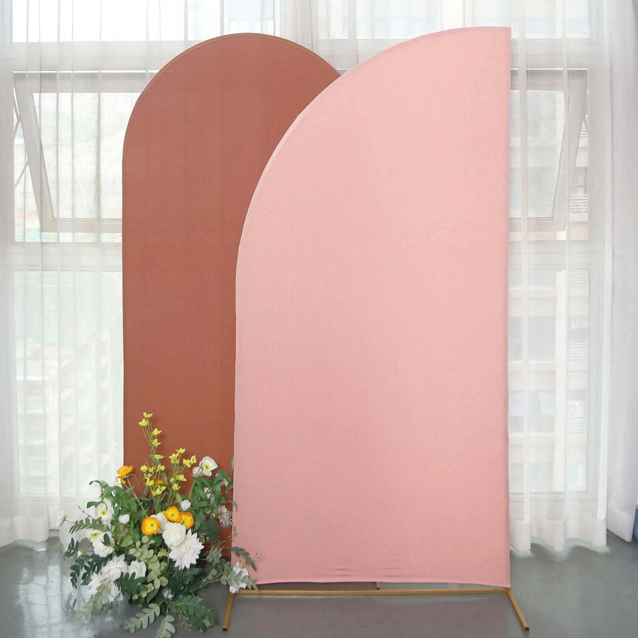 Colorful fabric backdrops with floral arrangement in a bright studio setting.