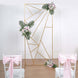 7ft Tall Gold Metal Rectangular Geometric Flower Frame Prop Stand
