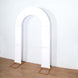 8ft White Spandex Fitted Open Arch Wedding Arch Cover, Double-Sided U-Shaped Backdrop Slipcover