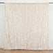 8ftx8ft Beige 3D Leaf Petal Taffeta Fabric Event Curtain Drapery, Photo Backdrop Panel