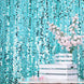 8ftx8ft Turquoise Big Payette Sequin Event Background Drapery Panel, Photo Backdrop Curtain