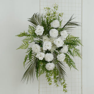 <strong>Ivory Wedding Arch Floral Swag – Roses & Chrysanthemums</strong> <strong>Ivory Wedding Arch Floral Swag – Roses & Chrysanthemums</strong>