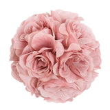 2 Pack | 7inch Mauve Artificial Silk Rose Kissing Ball, Faux Flower Ball#whtbkgd